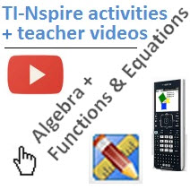 TI-Nspire activities for Algebra + Functions & Equations
